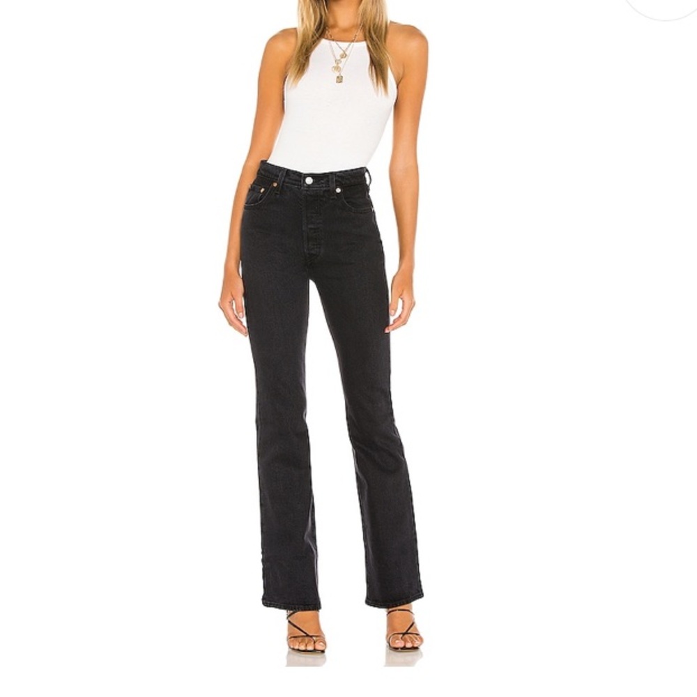 Levi’s Ribcage High Rise Black Bootcut Jeans